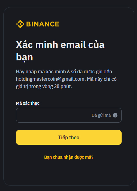 nhập mã xác minh