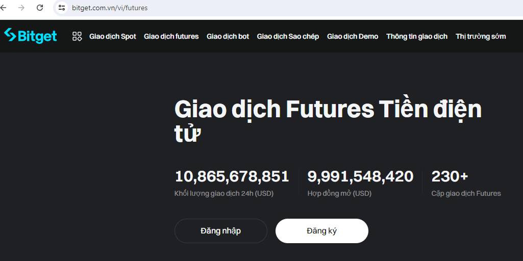 volume giao dịch future sàn bitget